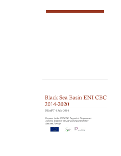 Black Sea Basin ENI CBC 2014-2020