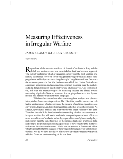 Measuring Effectiveness in Irregular Warfare