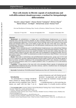 Mast cells density in fibrotic capsule of enchondroma and