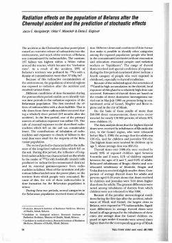 Radiation effects on the population of Belarus after the Chernobyl