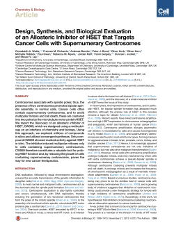 Design, Synthesis, and Biological Evaluation of an Allosteric