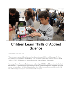 Children Learn Thrills of Applied Science