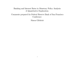 Banking and Interest Rates in Monetary Policy Analysis