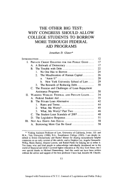 the other big test: why congress should allow college