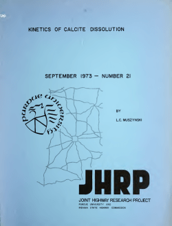 Kinetics of Calcite Dissolution - Purdue e-Pubs