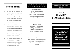 hAMBY &ldquo;I grumbled as I had old shoes&mdash; then met a child who had