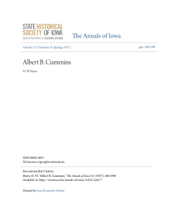 Albert B. Cummins - Iowa Research Online