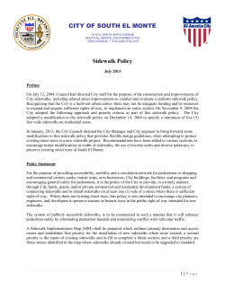 CITY OF SOUTH EL MONTE Sidewalk Policy