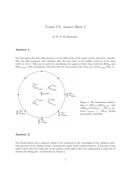 Course C6: Answer Sheet 3 - Phase
