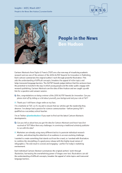 People in the News: Ben Hudson
