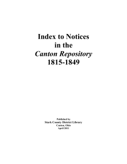 1815 - 1849 - Stark County District Library