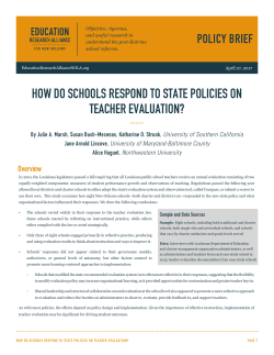 how do schools respond to state policies on teacher evaluation?