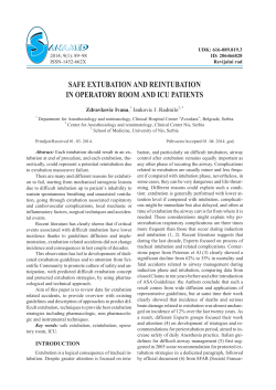 safe extubation and reintubation in operatory room and icu