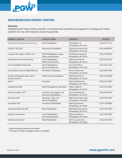 Neighborhood Energy Centers