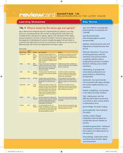 15.1 What is meant by the terms age and ageism?