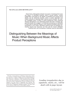 Distinguishing Between the Meanings of Music