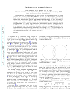 On the geometry of entangled states