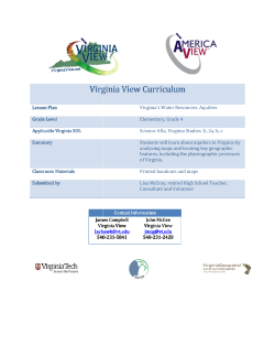 Aquifers in Virginia (Elementary)