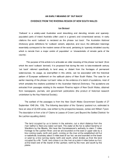 an early meaning of `out back` - Australian National Dictionary Centre