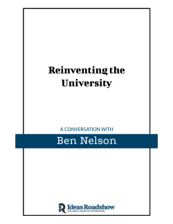 Ben Nelson - Minerva Schools at KGI