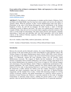raḥl toponymy in a - Island Studies Journal