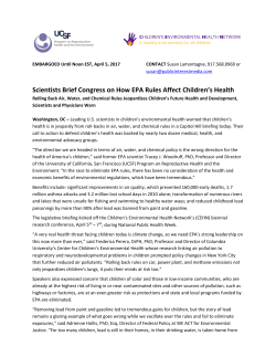 Press Release - Program on Reproductive Health and the