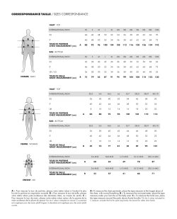 Guide des tailles