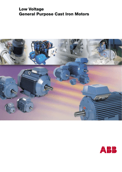 Low Voltage General Purpose Cast Iron Motors