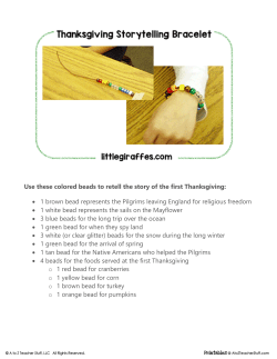 First Thanksgiving Storytelling Bracelet Printable