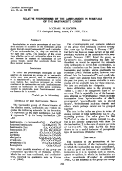 relative proportions of the lanthanides in minerals of the