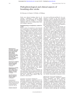 Pathophysiological and clinical aspects of breathing after stroke