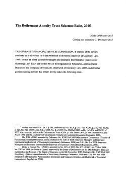 The Retirement Annuity Trust Schemes Rules, 2015