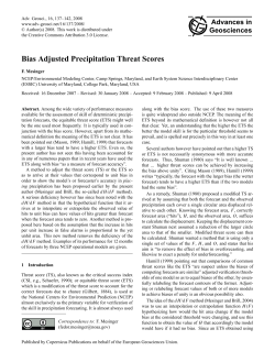 Bias Adjusted Precipitation Threat Scores