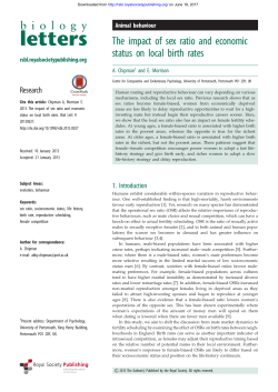 The impact of sex ratio and economic status on local birth rates