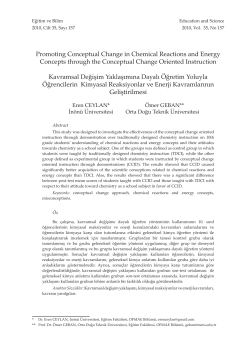Promoting Conceptual Change in Chemical Reactions and Energy