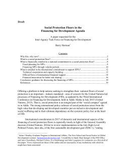 Draft paper: Social Protection Floors in the