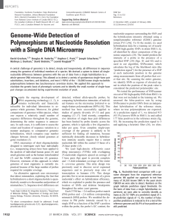 Genome-Wide Detection of Polymorphisms at Nucleotide Resolution