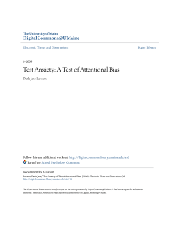 Test Anxiety: A Test of Attentional Bias
