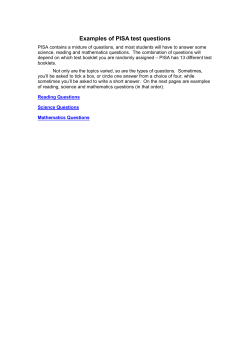 (Examples of PISA test questions)