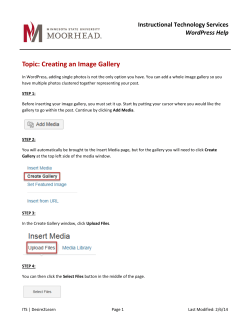 Topic: Creating an Image Gallery
