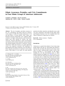 Ethnic Awareness, Prejudice, and Civic Commitments in Four Ethnic