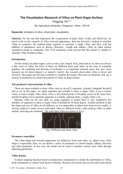 The Visualization Research of Villus on Plant Organ Surface