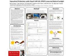 Suprasterol Production under Novel UVB LED, SPERTI Lamp and