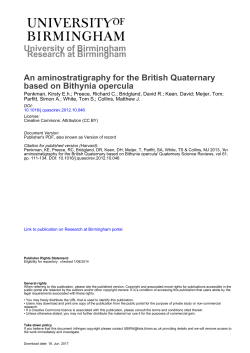 University of Birmingham An aminostratigraphy for the British