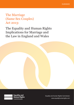 The Marriage (Same Sex Couples) Act 2013