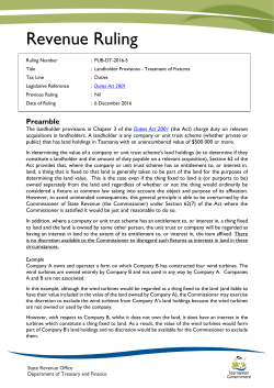 PUB-DT-2016-5 Landholder Provisions