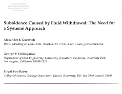 Subsidence Caused by Fluid Withdrawal: The Need for a Systems