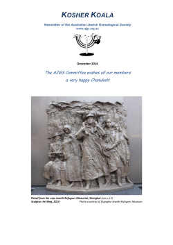 December 2014 - Australian Jewish Genealogical Society