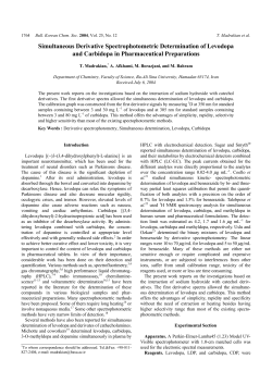 Simultaneous Derivative Spectrophotometric Determination of