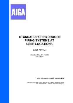 standard for hydrogen piping systems at user locations